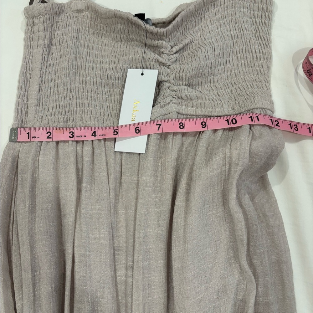 Vici ( Aakaa) Beige Maxi Dress size Small NWT - Picture 7 of 12